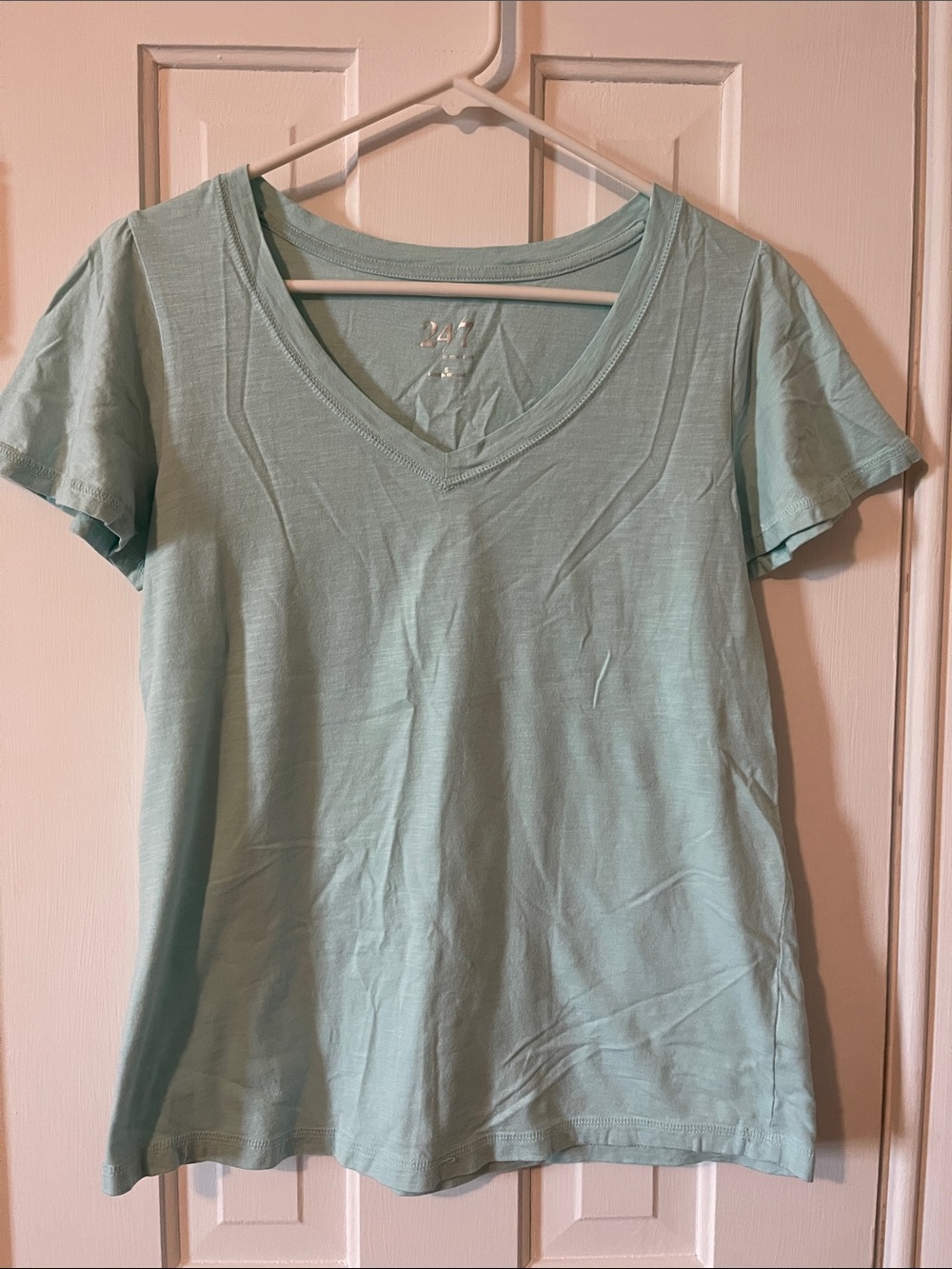 Maurices V-Neck Short Sleeve Tee in Light Mint